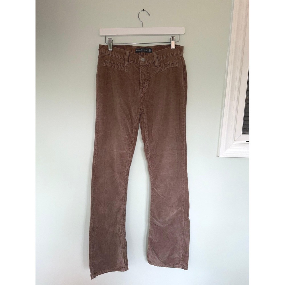 GAP Modern Boot Cut Women's Size 2 Regular Brown Corduroy Pants Classic Basic